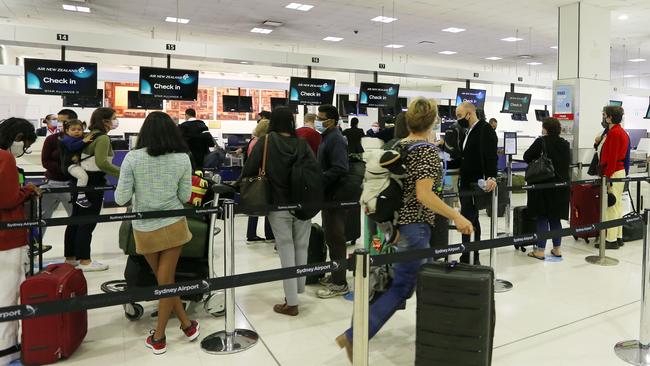 Check in at Sydney Airport. Picture: Lisa Maree Williams/Getty Images