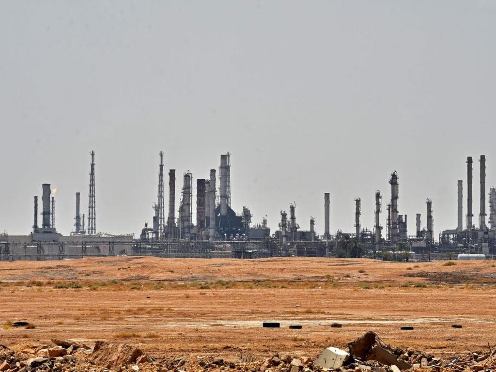 An Aramco oil production facility near Riyadh, Saudi Arabia.