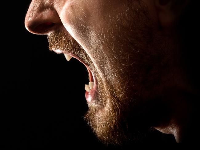 Angry man screaming, yelling, generic.