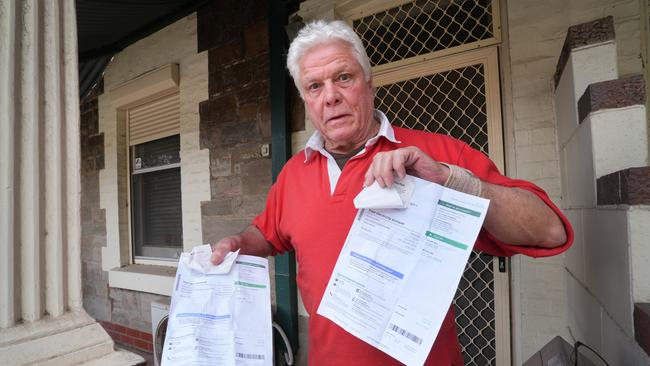 Pensioner, Bob Blackwell, 74, of Port Adelaide, is very concerned about both electricity and gas bills going up. 4 September 2024. Picture: Dean Martin