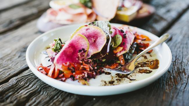 Salad dish from Three Blue Ducks at The Farm, Byron Bay.