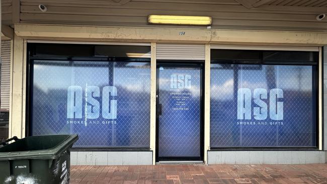 ASG Smokes and Gifts at Rosewater was subject to an attempted arson attack overnight. Picture: Natalie Vikhrov