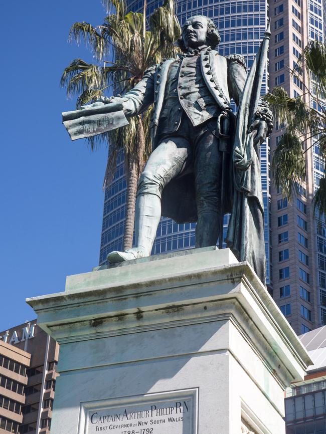 Statue of Captain Arthur Phillips, first Governor of New South Wales.