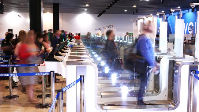 Supplied image of some SmartGates across Australia’s international airports.