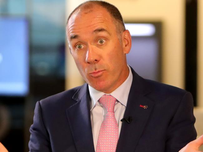 502/2019: Andrew Thorburn, CEO of NAB, does an interview during an emergency board meeting in Melbourne.  Stuart McEvoy/The Australian.