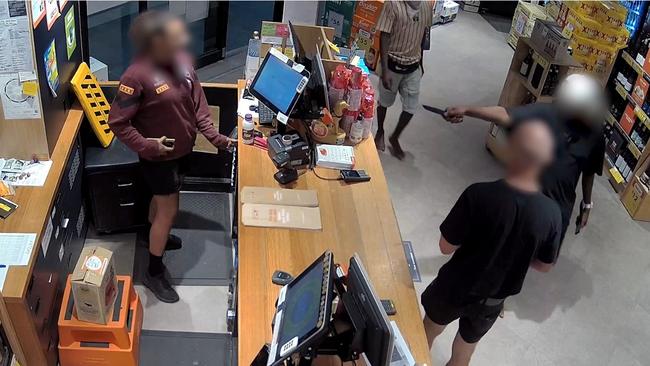 Instances of violence committed against bottle shop staff, caught on CCTV.