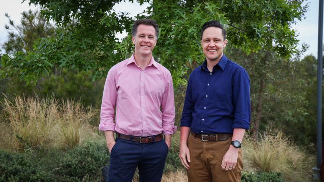 Nathan Hagarty, pictured with NSW premier Chris Minns, when he ran during the March state elections.