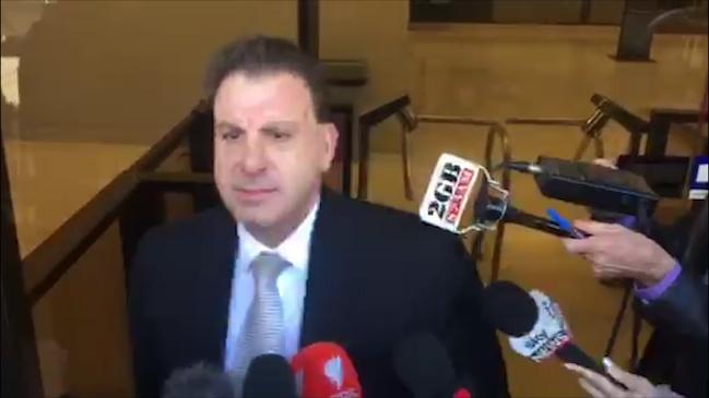 Barrister Michael Coroneos addresses media over alleged terror suspects