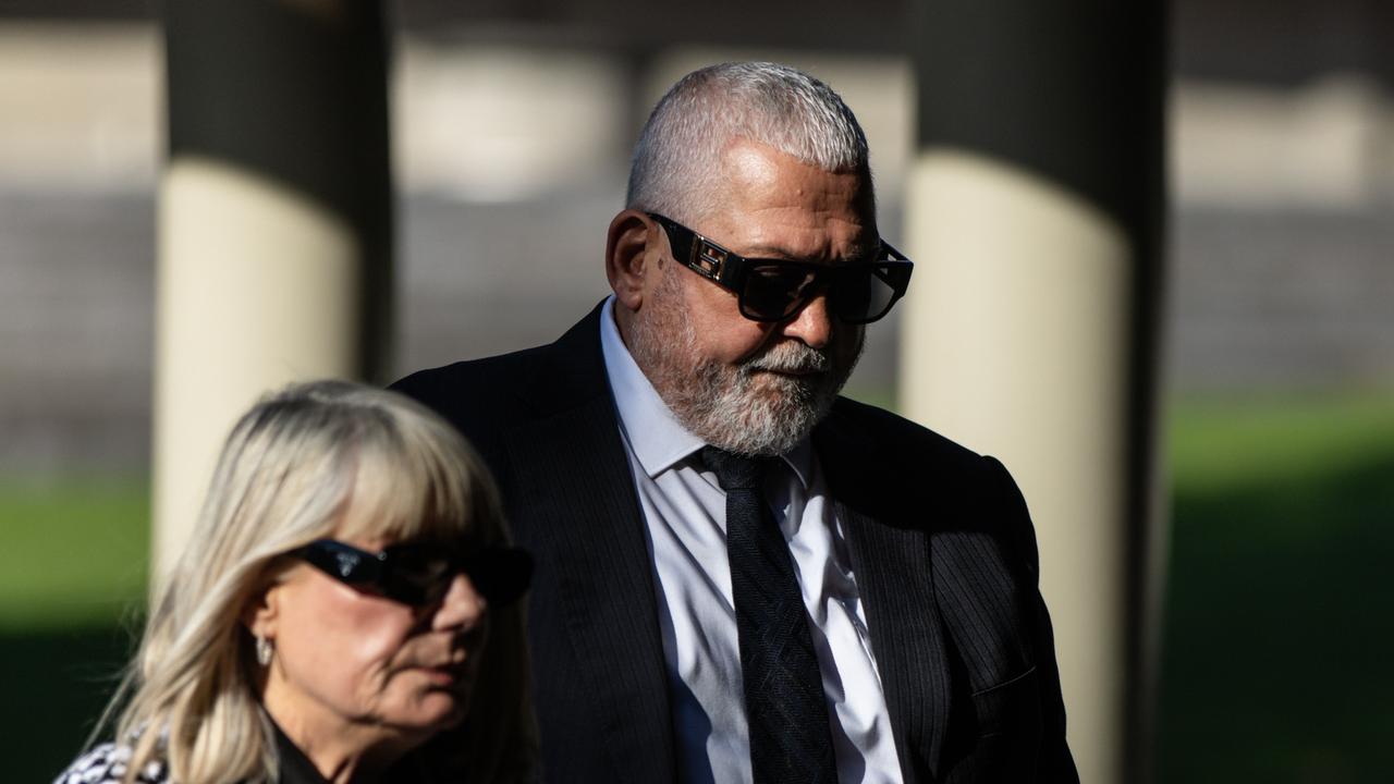 Mick Gatto was also seen at the service, which was held at Hamer Hall on Monday. Picture: NCA NewsWire/ Diego Fedele