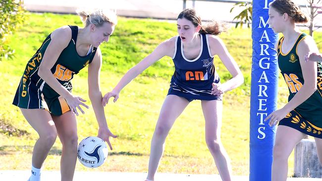 QGSSSA netball with Clayfield College, St Margaret's Anglican Girls' School and Brisbane Girls Grammar School. Picture: John Gass