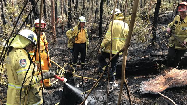 Members of the Katoomba/Leura Volunteer Rural Fire Brigade during the 2019-2020 bushfires.