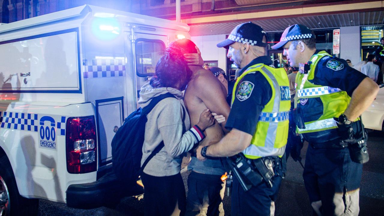 Hindley Street just after midnight, New Year's Day in Adelaide, Tuesday, December 31, 2019. (AAP Image/ Morgan Sette)