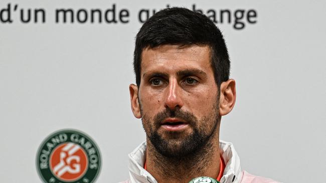 Novak Djokovic doesn’t always have the best relationship with journalists. (Photo by Anna KURTH / AFP)