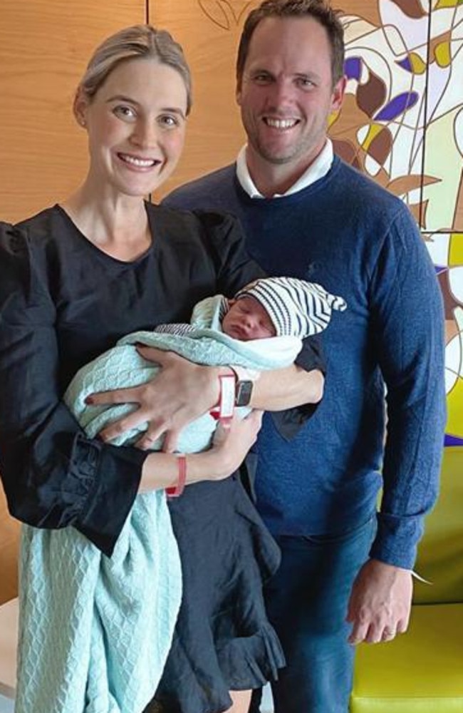 Nova presenter Kimberley Busteed and husband Chris Simpson welcomed their third child Jack in 2020. Picture: Instagram/ Kimberley Busteed