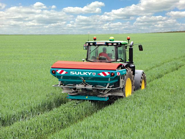 Sulky-Burel's fertiliser spreaders: the X40+ and X50+ Econov models offer working widths of 18-50m, hopper capacities (level) of 1900-4200 litres and maximum flow rates of 520kg a minute.