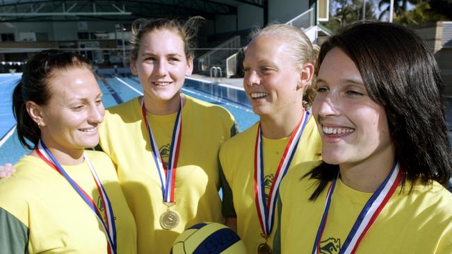 Australian Water Polo team members Mel Rippon, Bronwen Knox, Kate Gynther, Suzie Fraser :