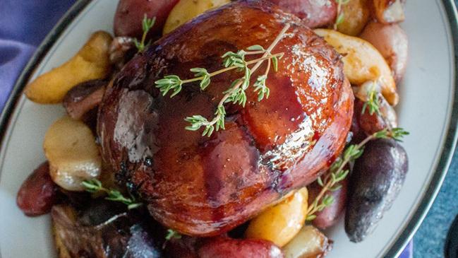 Tofurky's BlackBerry and Turk'y Roast is glazed with balsamic vinegar, blackberries, and maple syrup is a great vegan roast option for the Christmas table. Picture: Tofurky