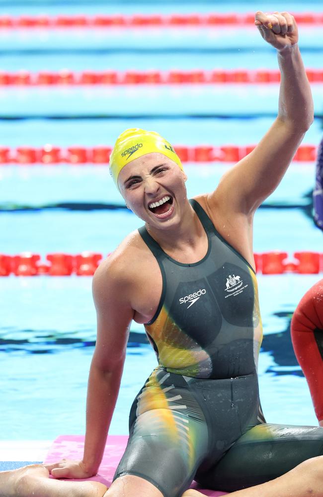 Alexa Leary won the individual 100m freestyle gold in devastating fashion. Picture: Getty Images