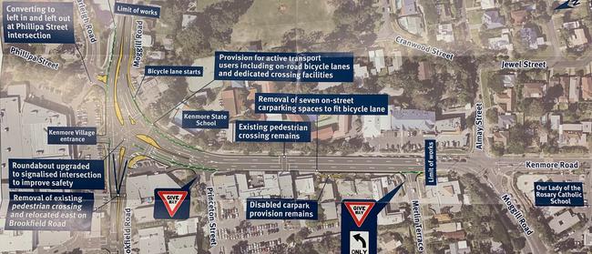 Map of where the proposed roundabout works will go.