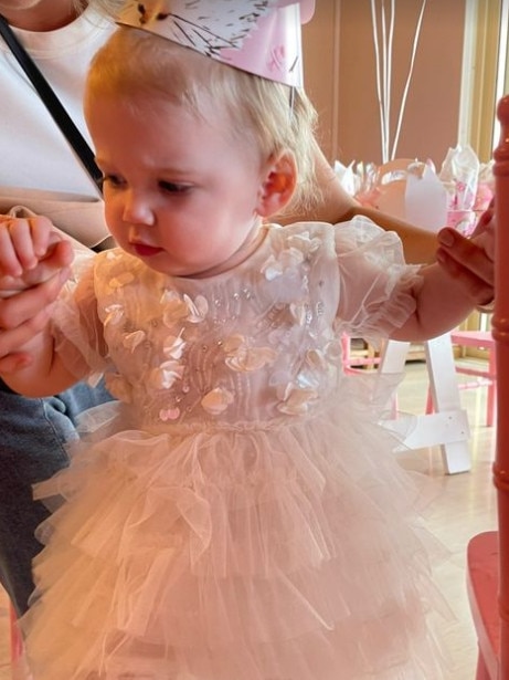 Harper frocked up for the occasion. Picture: Instagram