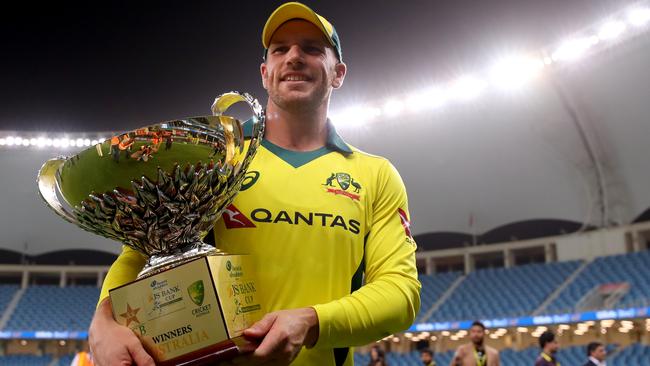 Aaron Finch has led Australia to back-to-back ODI series wins. Picture: Getty Images