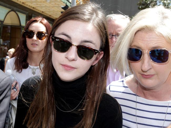 Freya Newman leaves court last month after being charged over accessing the student records of Prime Minister Tony Abbott's daughter Frances.