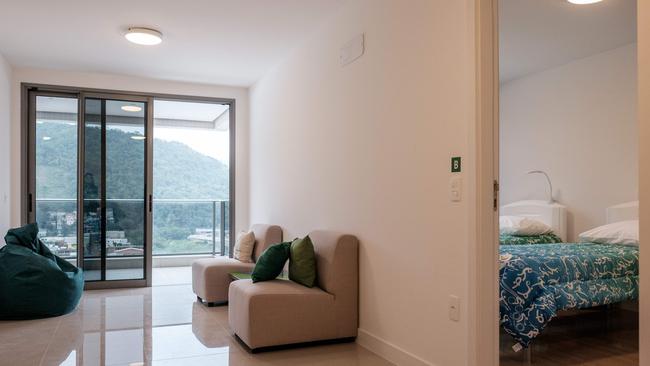 A room inside the Olympic athletes village in Rio de Janeiro. Picture: Yasuyoshi Chiba/AFP