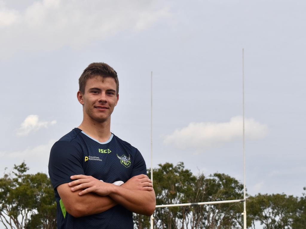 St Patrick's College student Henry Thorpe was signed to the Canberra Raiders on a developmental deal. Picture: Matthew Forrest