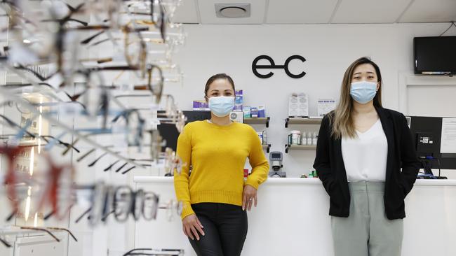 Vivien Le, (left) practice manager and Thuc-Quyen Nguyen-Phuoc, optometrist at Eye Concepts in Fairfield. Picture: Jonathan Ng