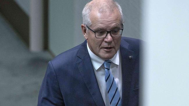 CANBERRA, AUSTRALIA - NewsWire Photos AUGUST 01, 2022: Former Prime Minister Scott Morrison was sworn in, in Parliament House, Canberra. Picture: NCA NewsWire / Gary Ramage