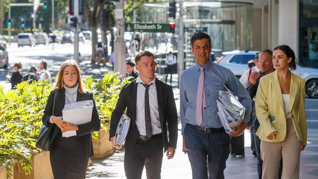 SYDNEY, AUSTRALIA - NewsWire Photos DECEMBER 8, 2022: Tom Starling arrives at Downing centre court with his legal team and girlfriend. Picture: NCA NewsWire / David Swift