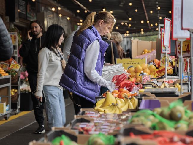 MELBOURNE, AUSTRALIA - NewsWire Photos MAY 11, 2022:  Shoppers at South Melbourne Market. Generic, Stock Image, Cost of Living.Picture: NCA NewsWire / DAVID GERAGHTY