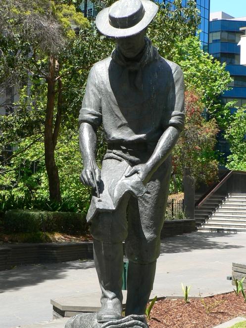 A statue of John Batman in Melbourne.