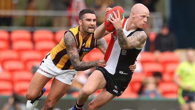 Zak Jones is pushing to prove his fitness for the clash against the Bulldogs. Picture: Chris Hyde/Getty Images