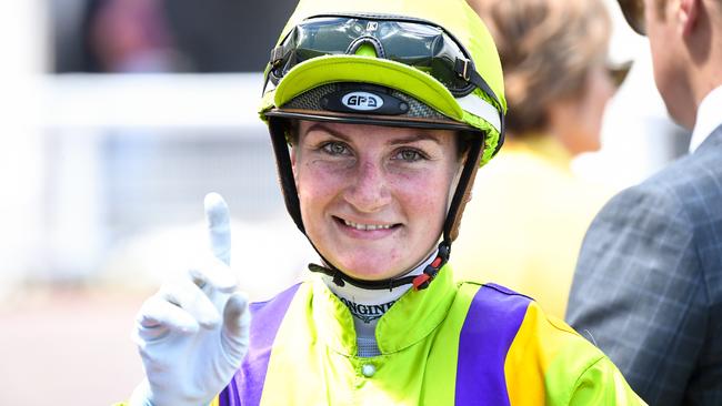 Kah returns to the mounting yard aboard General Beau after yet another win in season 2020-21. (George Salpigtidis/Racing Photos)