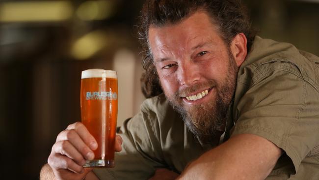 Burleigh Brewing Co brewer Sean Culverston with one of his creations.