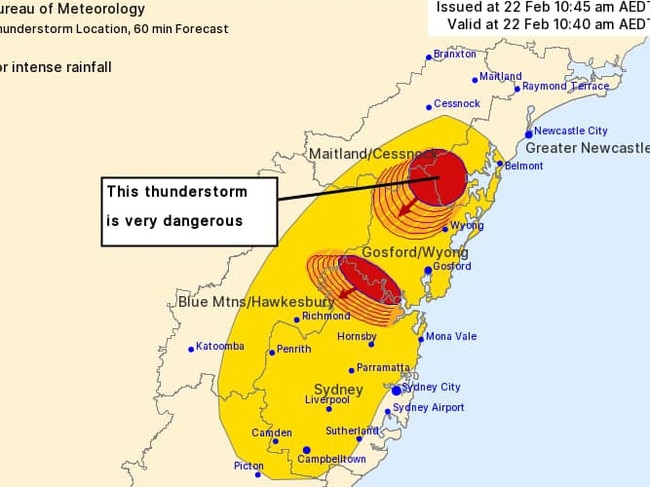 The BOM has updated its weather warning for the Central Coast.