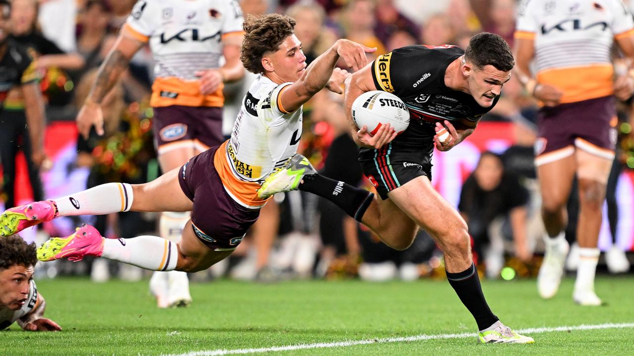 Grand Final Panthers vs Broncos Mitch Kenny Grabs the Opening Try : r/nrl