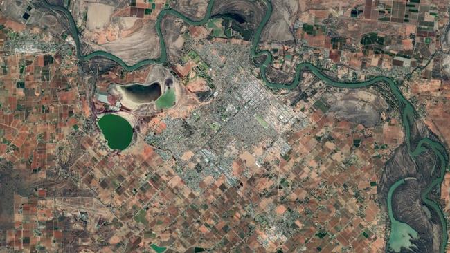 Mildura may become a quarantine base for up to 150 seasonal workers arriving in Australia. Picture: Google Earth