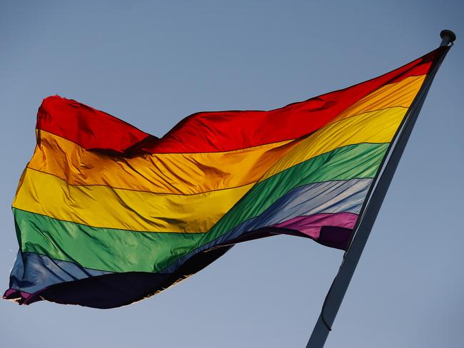 03/03/2018: Generic picture of gay pride flag flying during the 40th annual Sydney Gay and Lesbian Mardi Gras Parade. Hollie Adams/The Australian