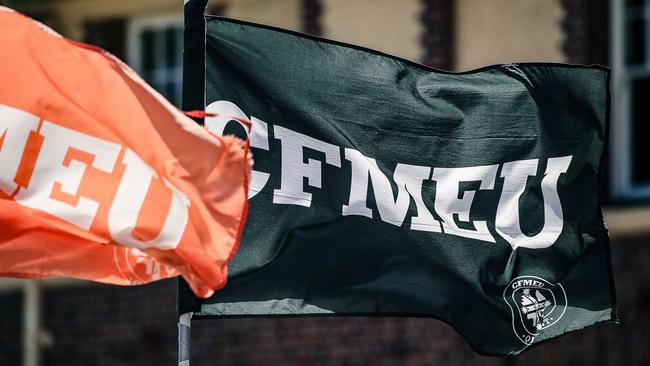 The embattled construction union has been suspended from the CFMEU, with Labor’s national executive expected to ban donations. Picture: Glen Campbell/ NewsWire