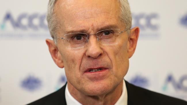 ACCC chair Rod Sims yesterday. Picture: Hollie Adams