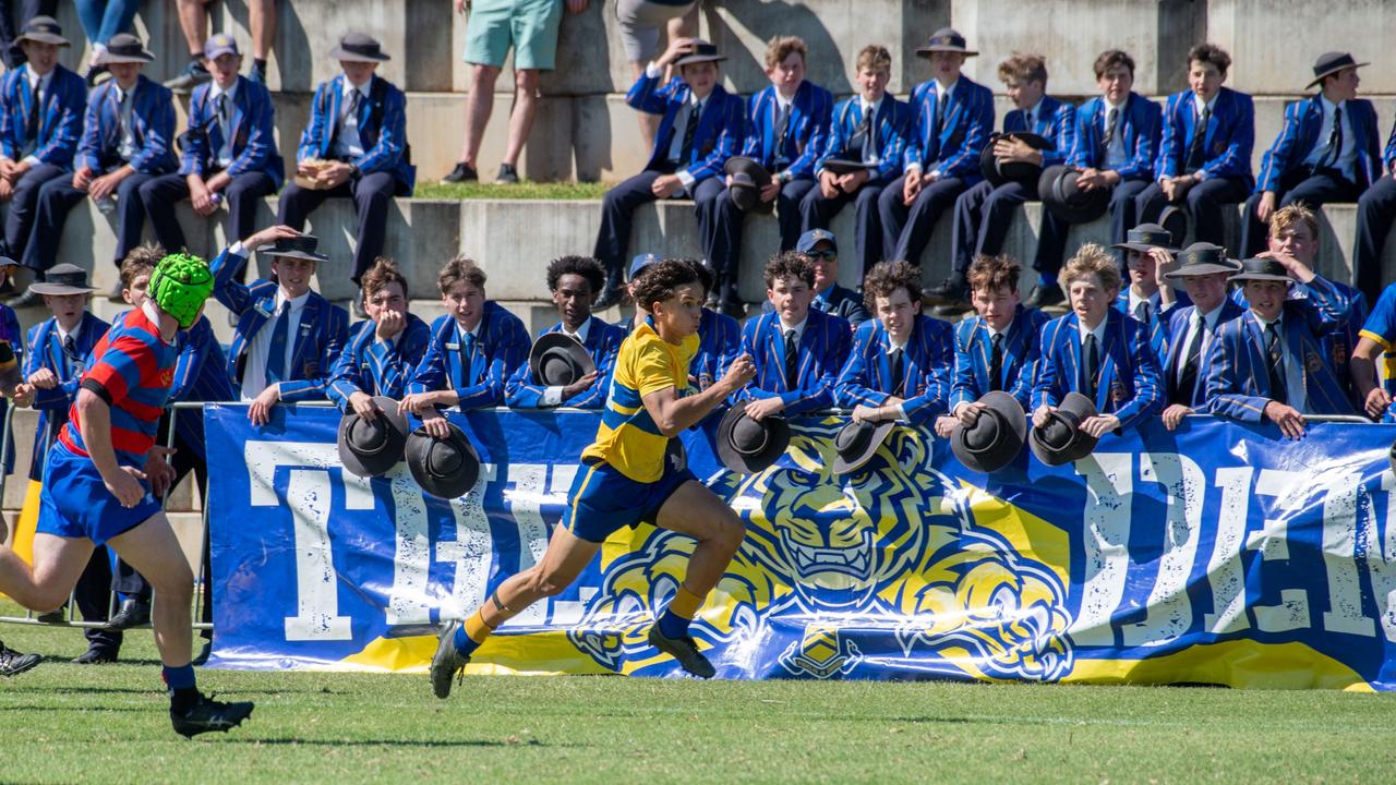 Downlands 16A vs TGS 16A. 2024 O'Callaghan Cup day at Downlands College. Photo by Nev Madsen