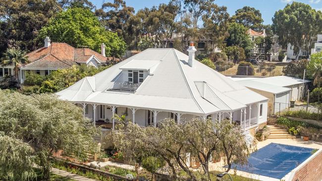 The grand 1897-era home at Peppermint Grove holds five bedrooms and several living spaces.