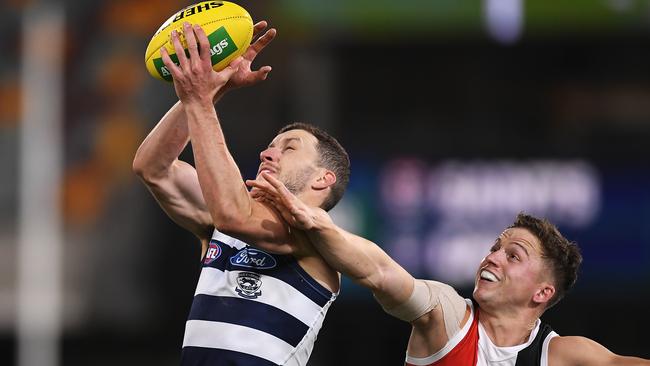 Sam Menegola continues to impress for the Cats. Picture: Getty Images