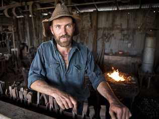 Blacksmith Matthew Herron. Highfields Australia Day Celebrations at the Highfields Pioneer Village. Sunday, 26th Jan, 2020.