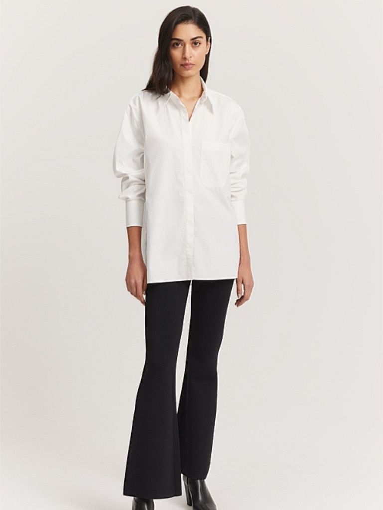 COS Layered Cotton Shirt in white  Fancy shirt, Cotton shirt, Women shirts  blouse