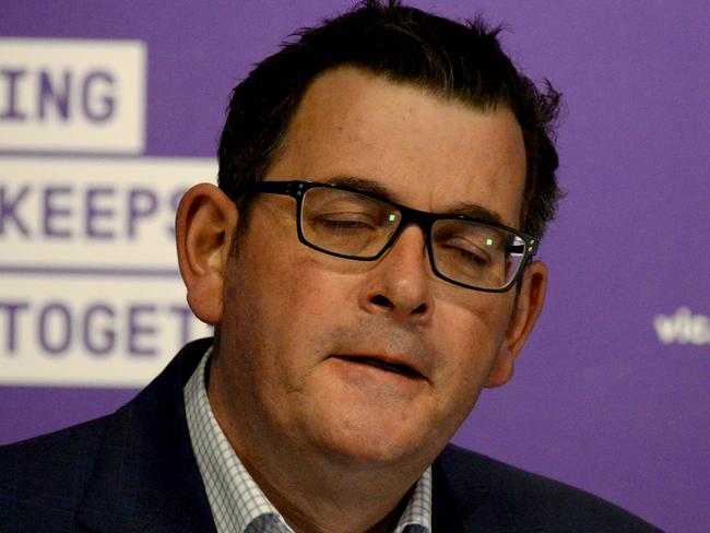 MELBOURNE, AUSTRALIA - NewsWire Photos AUGUST 12, 2020: Victorian Premier Daniel Andrews updates the media at his daily press conference. Picture: NCA NewsWire / Andrew Henshaw