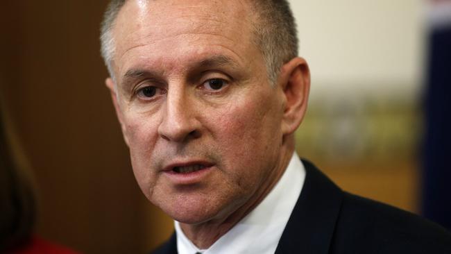 Premier Jay Weatherill speaks to the media on Wednesday, as he announces Families SA will be split off from the Education Department. Picture: Simon Cross