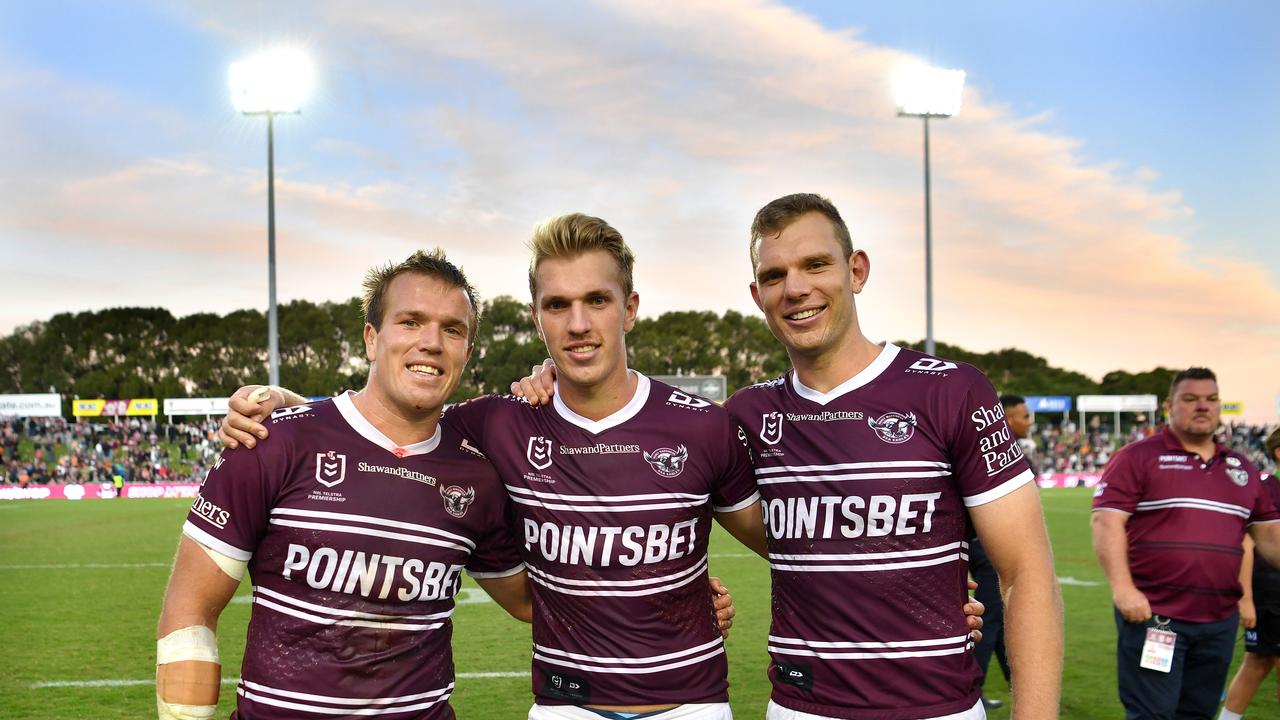 The Sea Eagles risk losing the Trbojevic brothers if things don’t improve. Picture: NRL Photos.